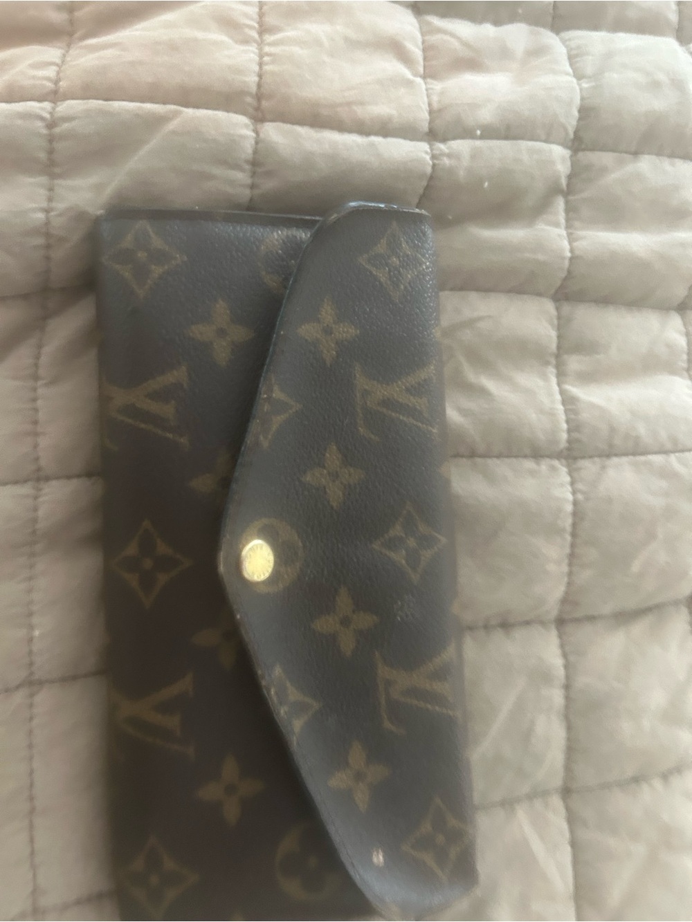 Louis Vuitton Monogram Envelope Wallet - Brown with Tan Accents